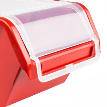 Pojemnik z pokrywą kuweta magazynowa 100x155x70 czerwony